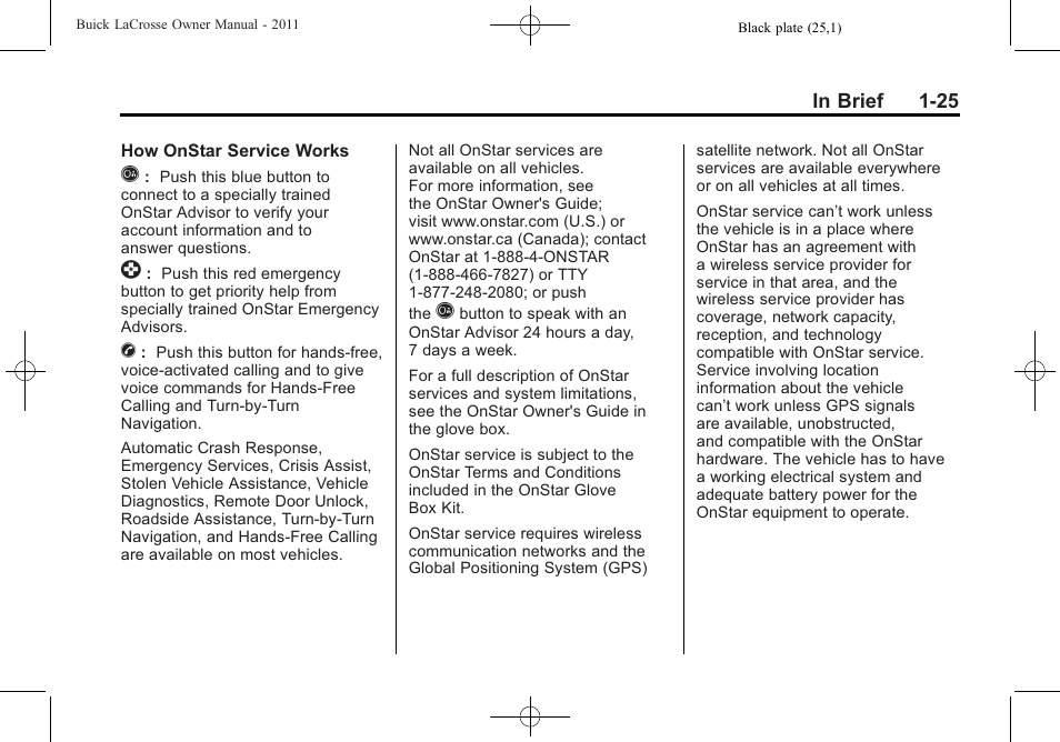 Buick 2011 Lacrosse User Manual | Page 31 / 462