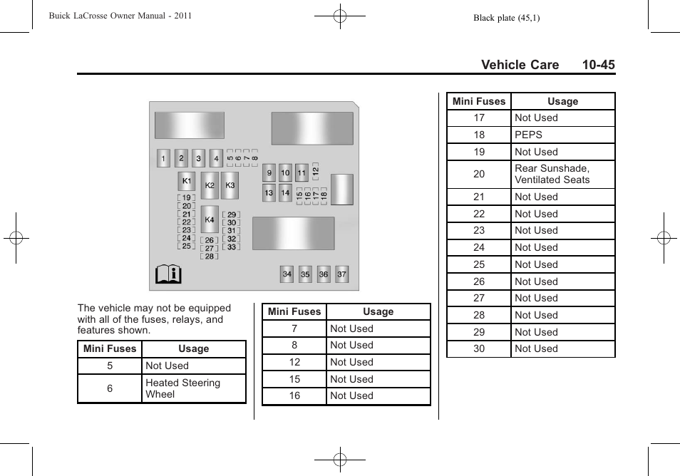 Vehicle care 10-45 | Buick 2011 Lacrosse User Manual | Page 357 / 462