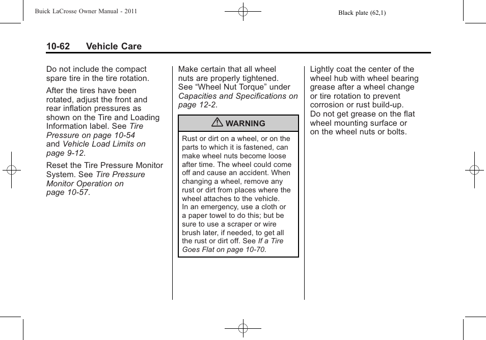 Buick 2011 Lacrosse User Manual | Page 374 / 462