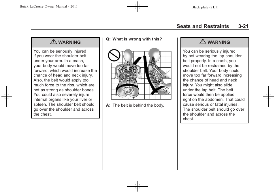 Buick 2011 Lacrosse User Manual | Page 75 / 462