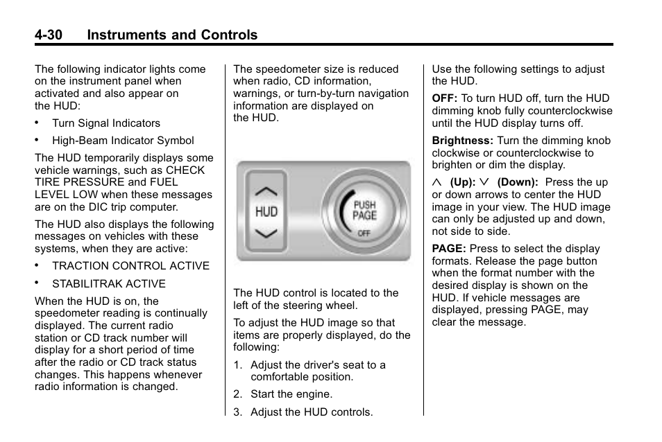 30 instruments and controls | Buick 2010 Lacrosse User Manual | Page 116 / 418