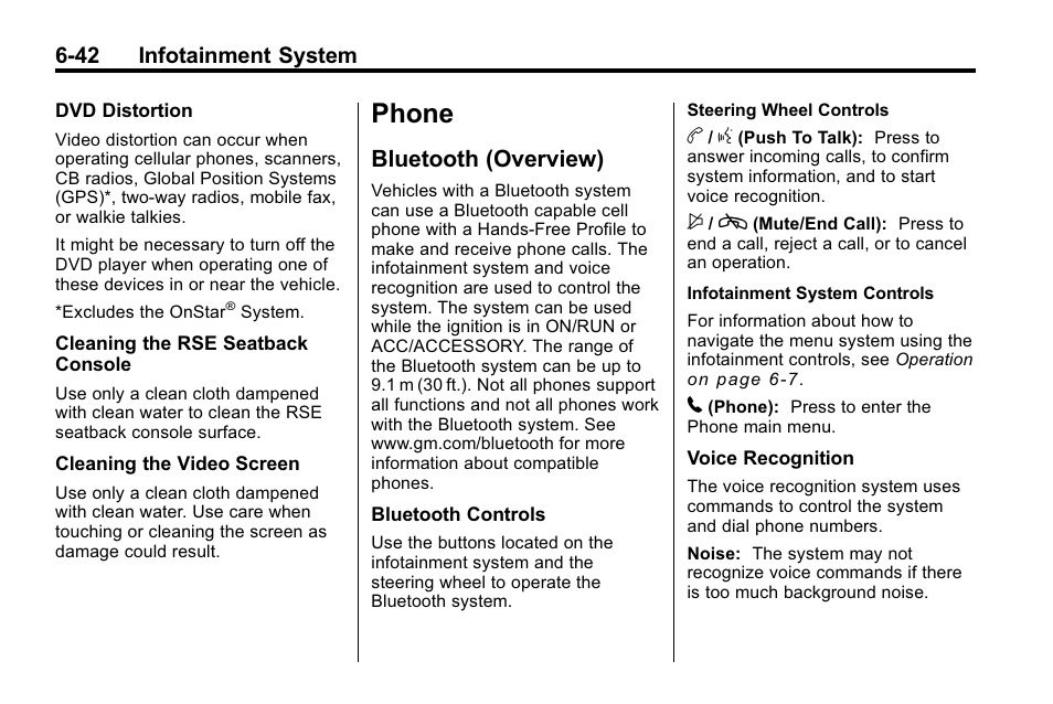 Phone, Bluetooth (overview), Phone -42 | Buick 2010 Lacrosse User Manual | Page 186 / 418