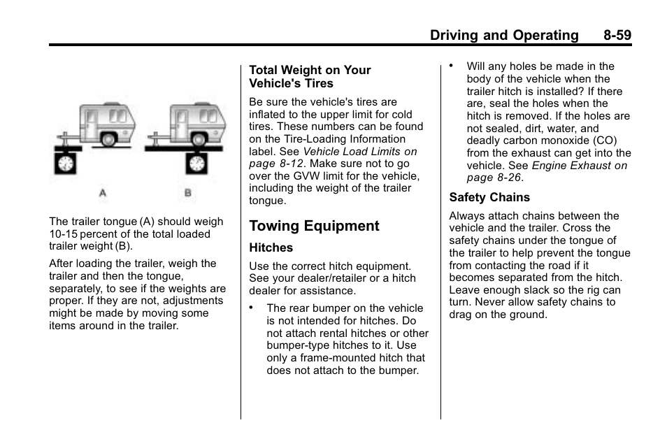 Towing equipment, Towing equipment -59, Driving and operating 8-59 | Buick 2010 Lacrosse User Manual | Page 279 / 418