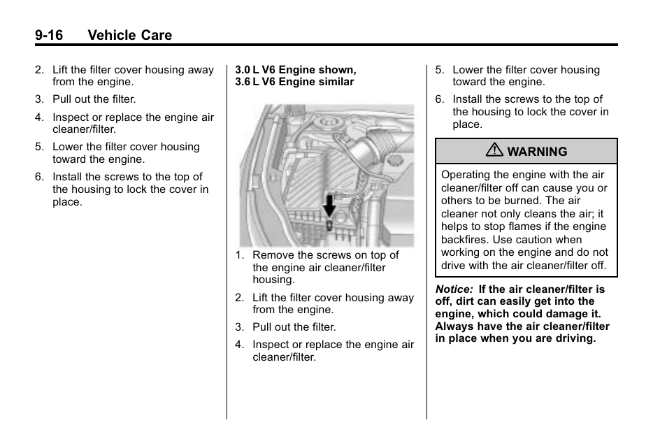 16 vehicle care | Buick 2010 Lacrosse User Manual | Page 296 / 418