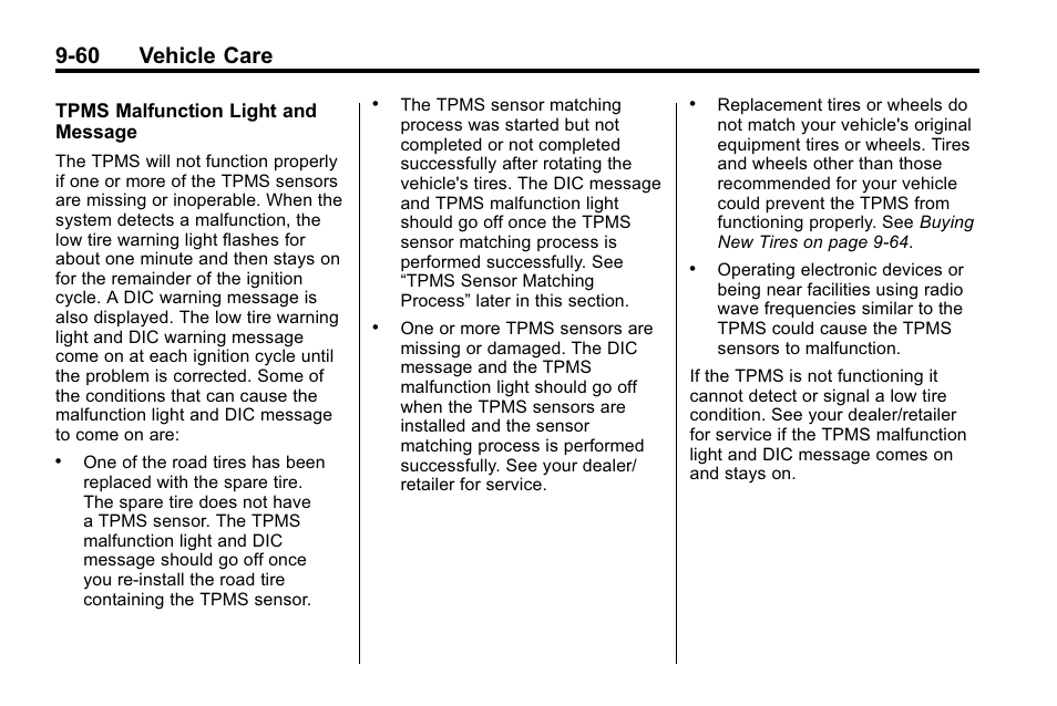 60 vehicle care | Buick 2010 Lacrosse User Manual | Page 340 / 418