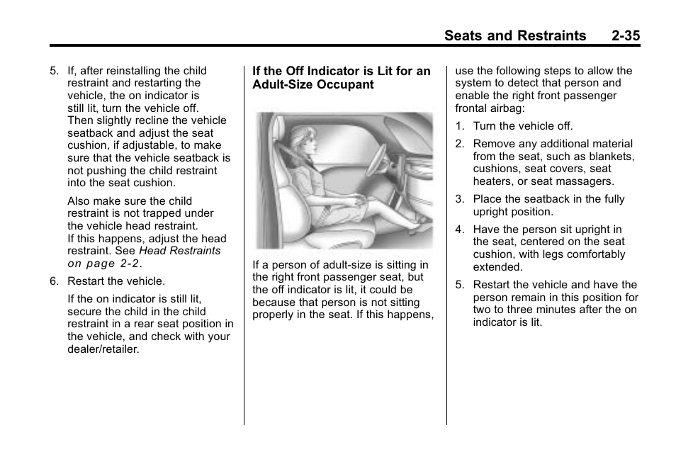 Seats and restraints 2-35 | Buick 2010 Lacrosse User Manual | Page 61 / 418