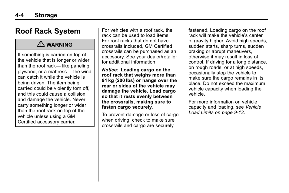 Roof rack system | Buick 2010 Enclave User Manual | Page 118 / 440