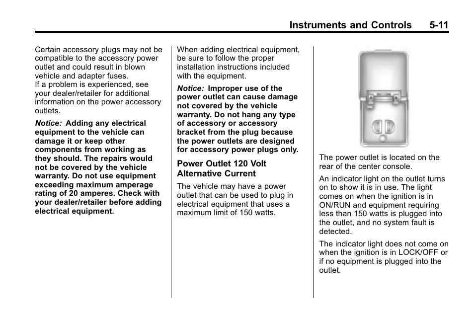 Instruments and controls 5-11 | Buick 2010 Enclave User Manual | Page 129 / 440