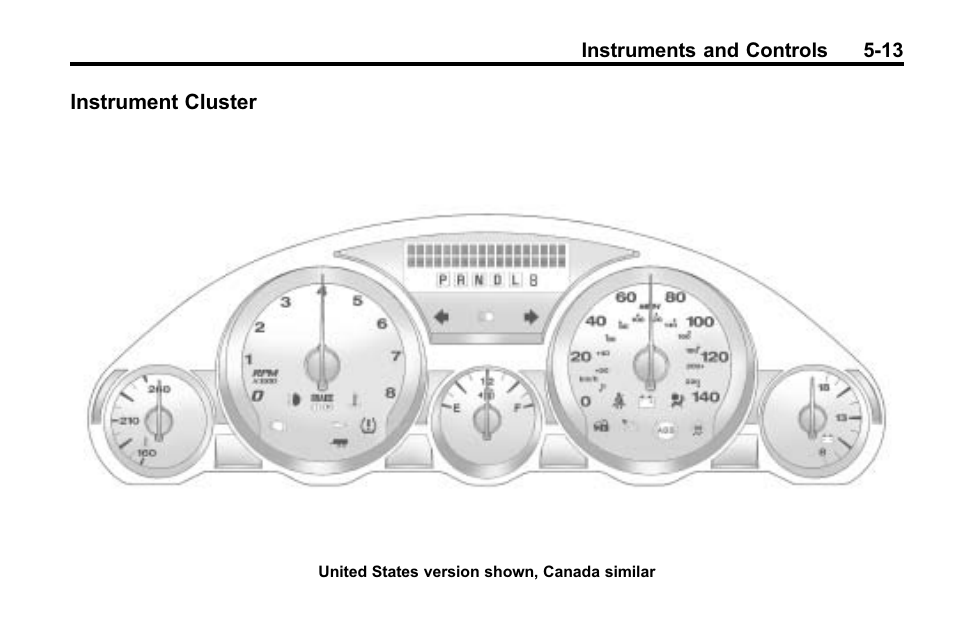 Instrument cluster, Instrument cluster on, Instrument cluster -13 | Buick 2010 Enclave User Manual | Page 131 / 440