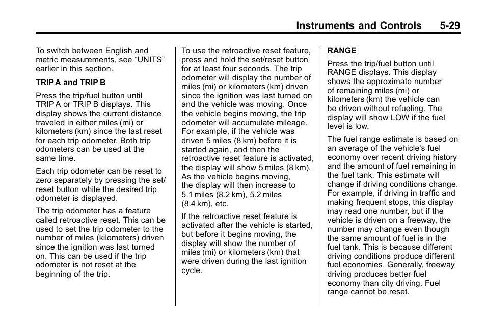 Instruments and controls 5-29 | Buick 2010 Enclave User Manual | Page 147 / 440