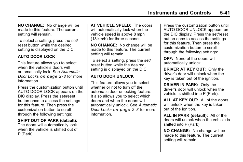 Instruments and controls 5-41 | Buick 2010 Enclave User Manual | Page 159 / 440