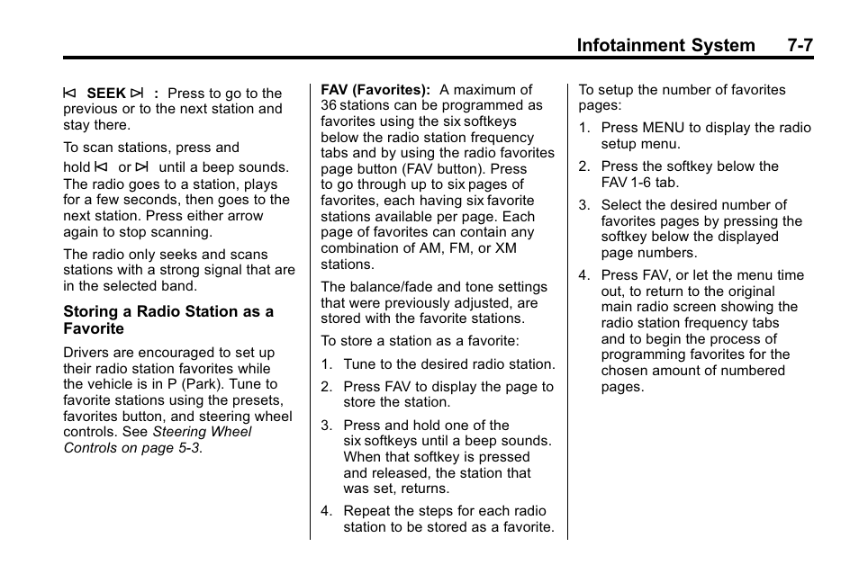 Infotainment system 7-7 | Buick 2010 Enclave User Manual | Page 185 / 440