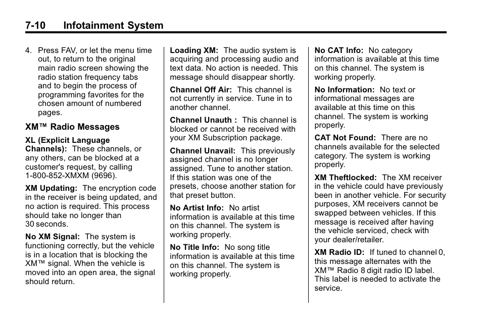 10 infotainment system | Buick 2010 Enclave User Manual | Page 188 / 440