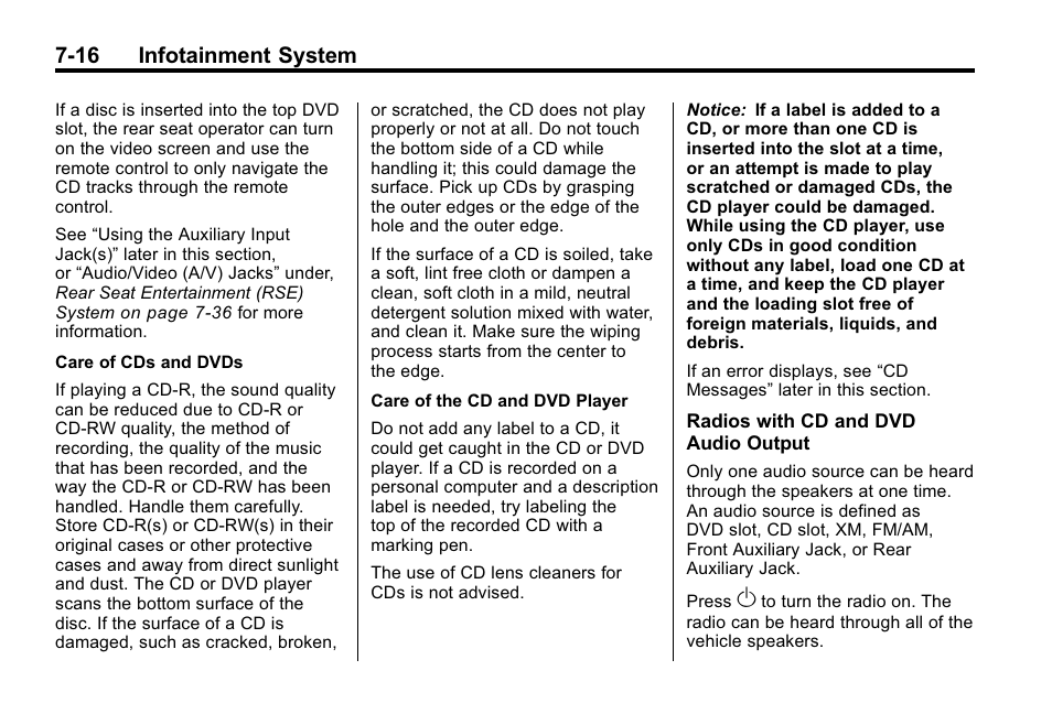 16 infotainment system | Buick 2010 Enclave User Manual | Page 194 / 440