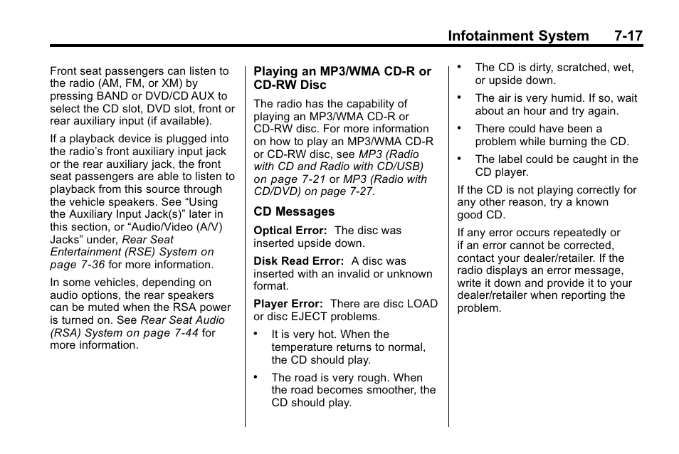 Infotainment system 7-17 | Buick 2010 Enclave User Manual | Page 195 / 440