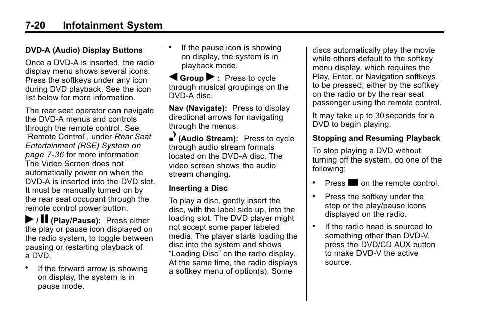 20 infotainment system | Buick 2010 Enclave User Manual | Page 198 / 440