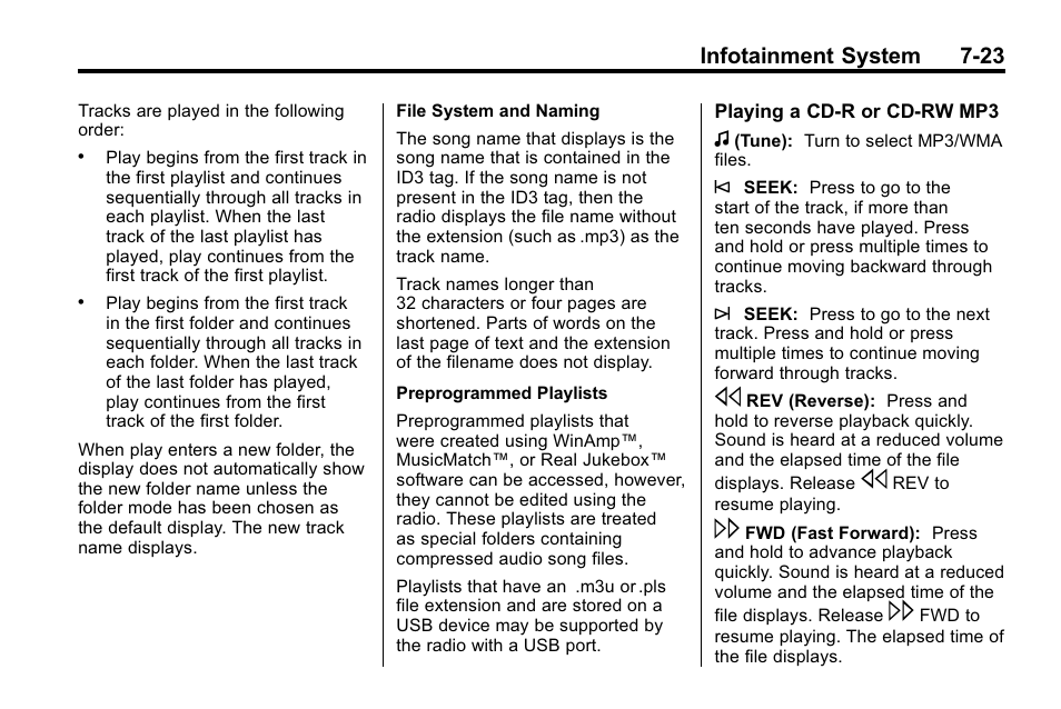 Infotainment system 7-23 | Buick 2010 Enclave User Manual | Page 201 / 440