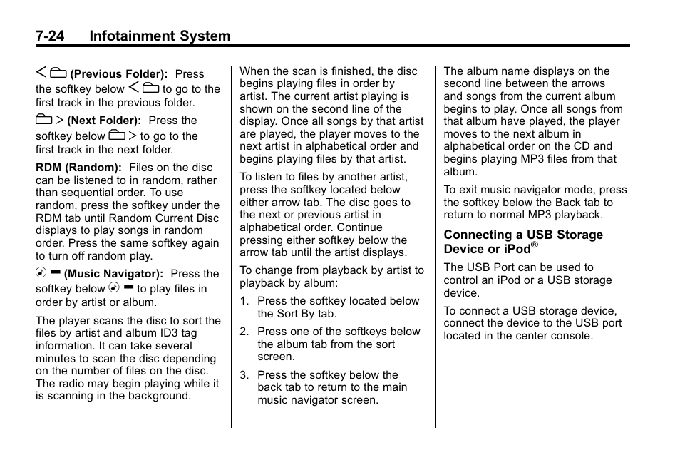 24 infotainment system | Buick 2010 Enclave User Manual | Page 202 / 440