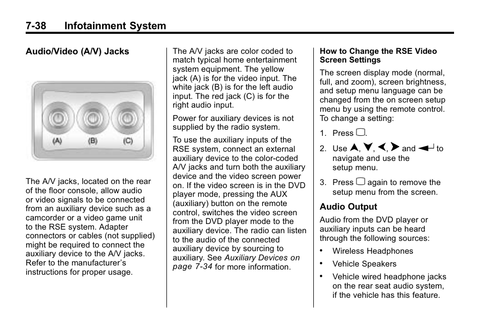 38 infotainment system | Buick 2010 Enclave User Manual | Page 216 / 440