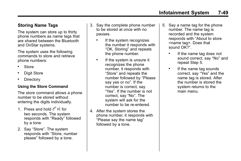 Infotainment system 7-49 | Buick 2010 Enclave User Manual | Page 227 / 440