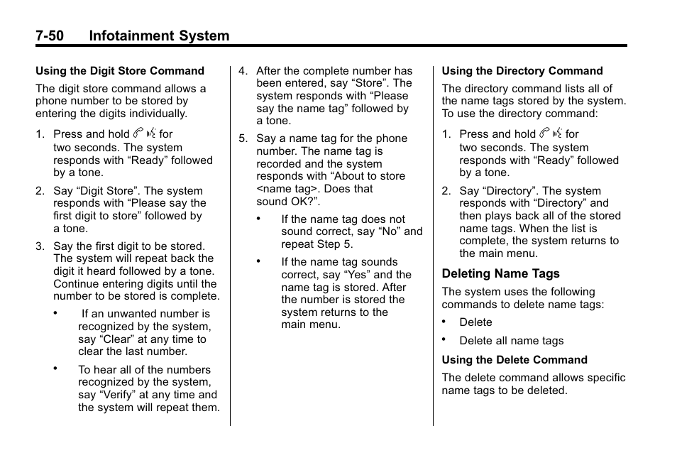 50 infotainment system | Buick 2010 Enclave User Manual | Page 228 / 440