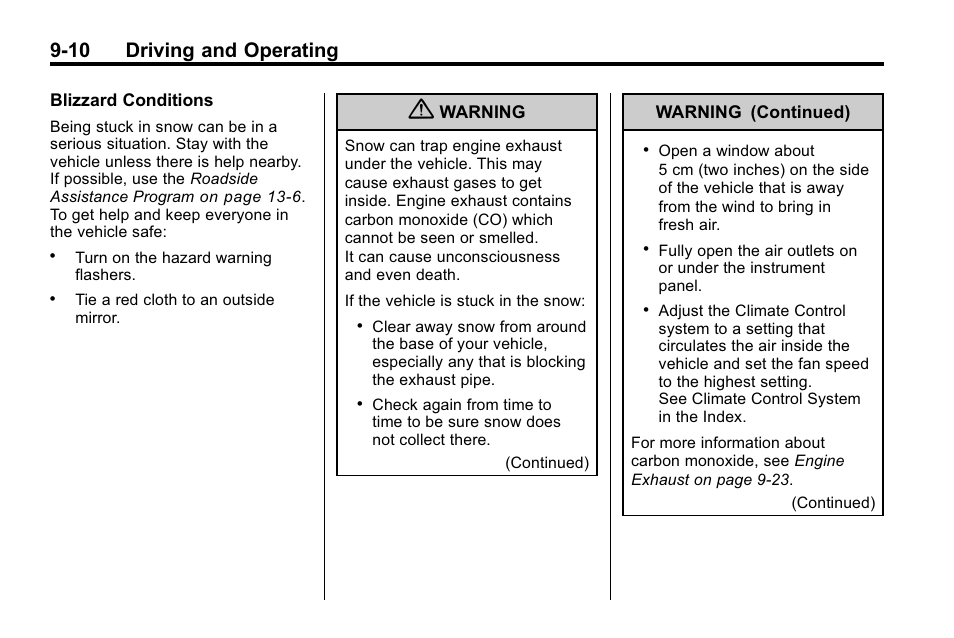 10 driving and operating | Buick 2010 Enclave User Manual | Page 254 / 440