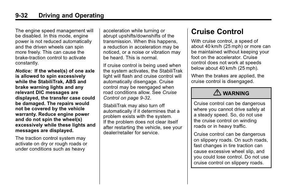 Cruise control, Cruise control -32 | Buick 2010 Enclave User Manual | Page 276 / 440
