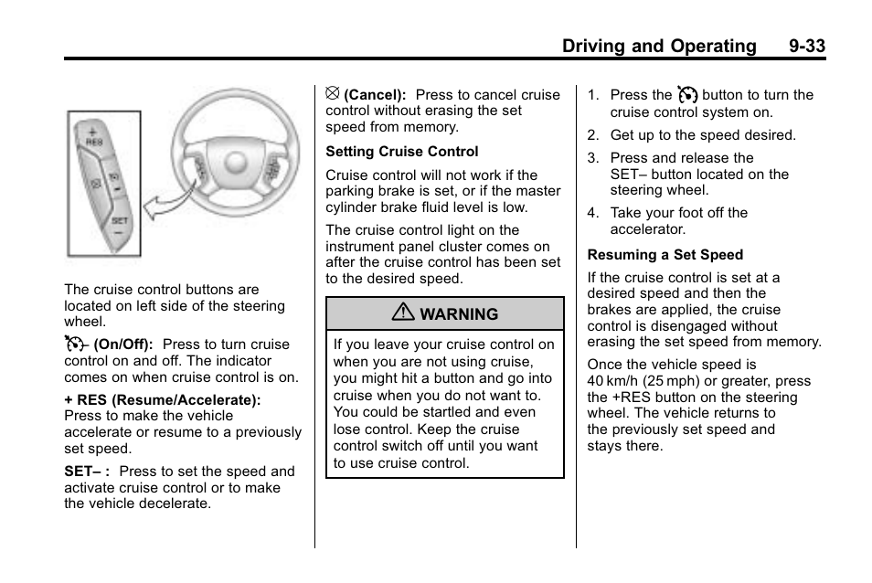 Driving and operating 9-33 | Buick 2010 Enclave User Manual | Page 277 / 440