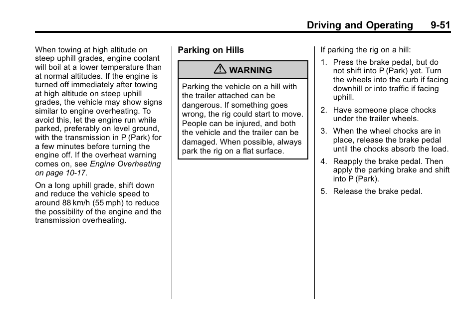 Driving and operating 9-51 | Buick 2010 Enclave User Manual | Page 295 / 440