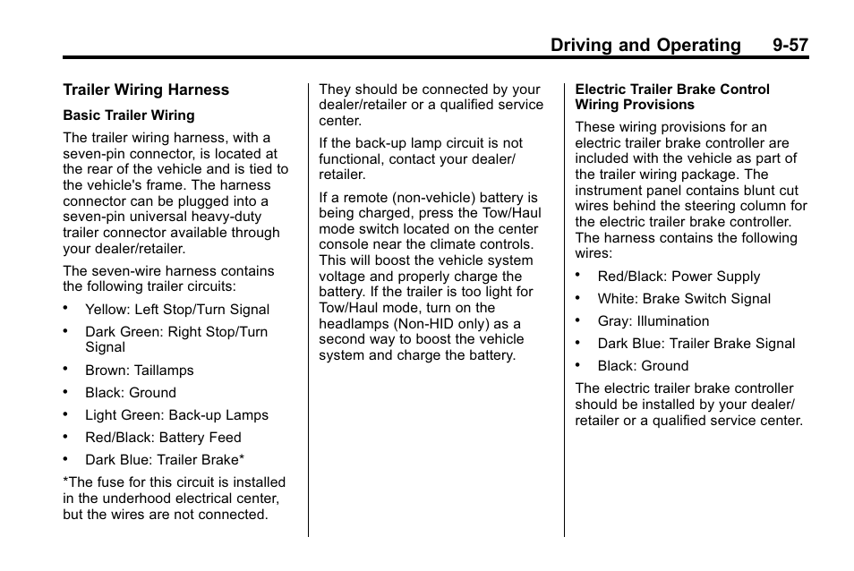 Driving and operating 9-57 | Buick 2010 Enclave User Manual | Page 301 / 440