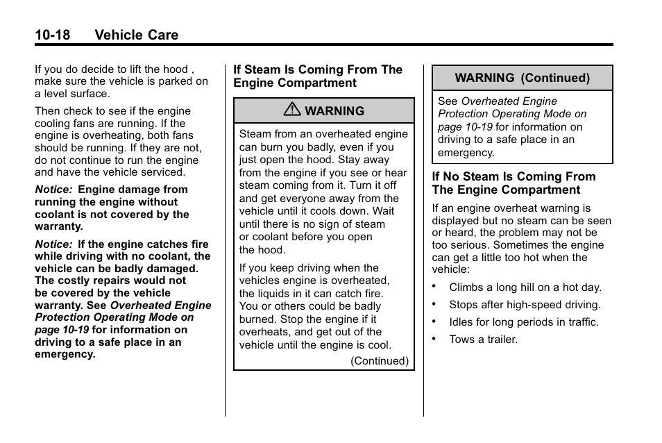 18 vehicle care | Buick 2010 Enclave User Manual | Page 320 / 440