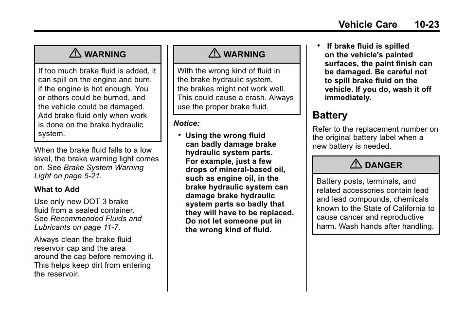 Battery, Battery -23 | Buick 2010 Enclave User Manual | Page 325 / 440