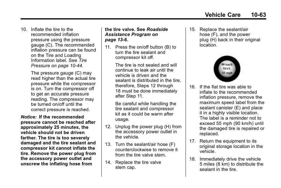 Vehicle care 10-63 | Buick 2010 Enclave User Manual | Page 365 / 440