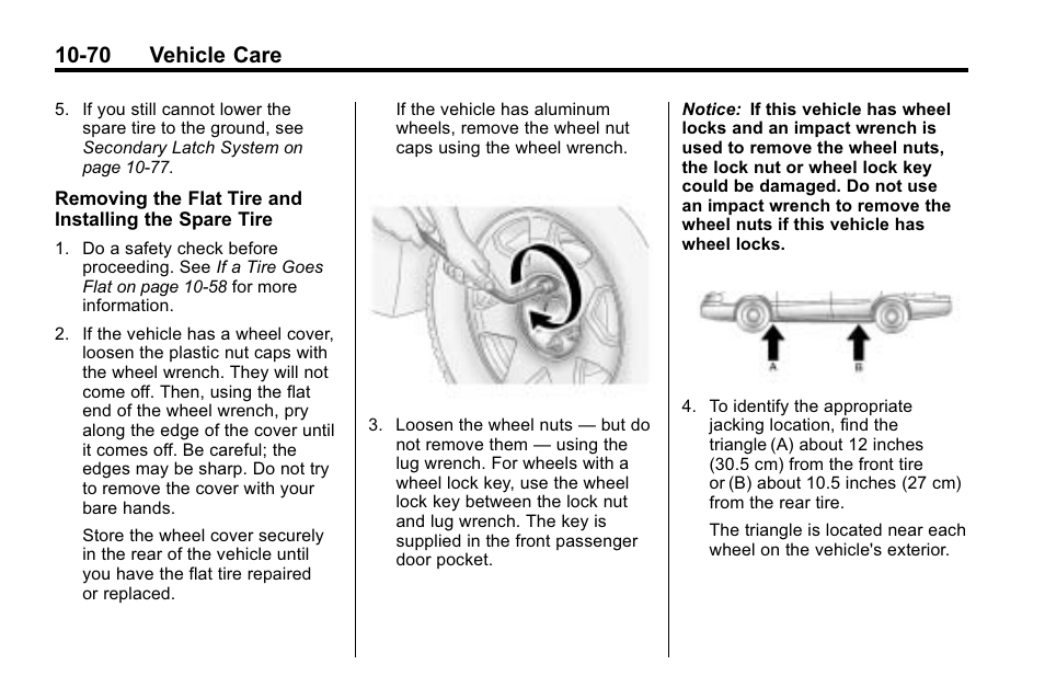 70 vehicle care | Buick 2010 Enclave User Manual | Page 372 / 440