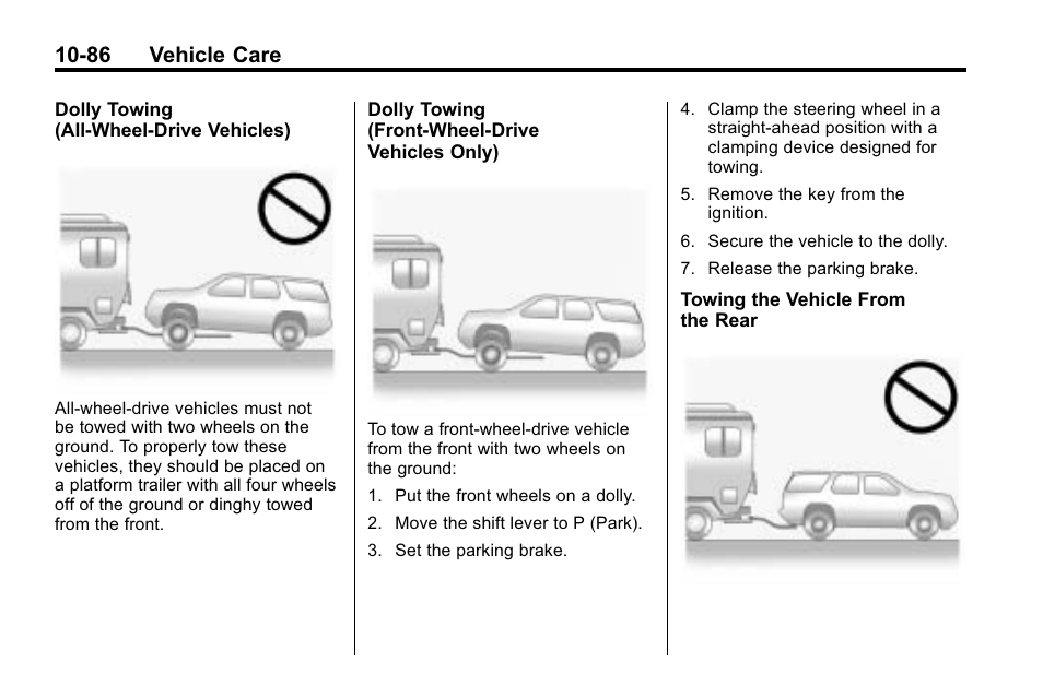 86 vehicle care | Buick 2010 Enclave User Manual | Page 388 / 440