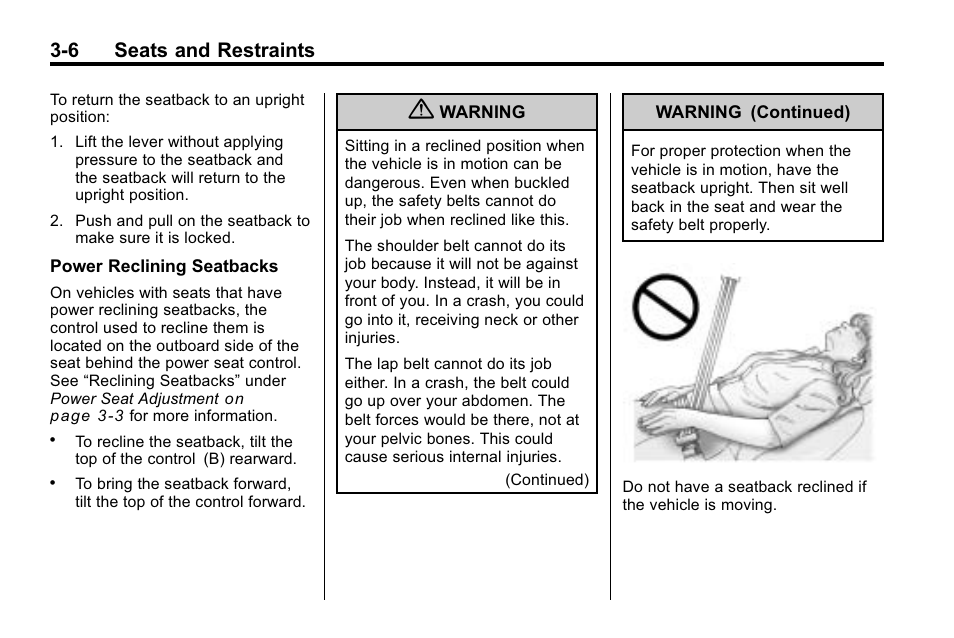 6 seats and restraints | Buick 2010 Enclave User Manual | Page 56 / 440