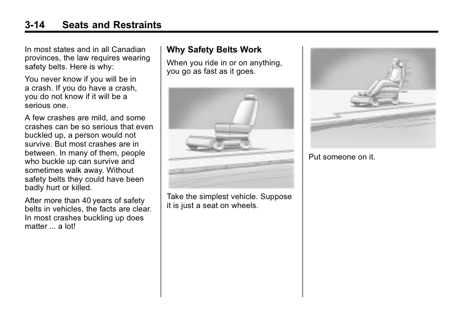 14 seats and restraints | Buick 2010 Enclave User Manual | Page 64 / 440