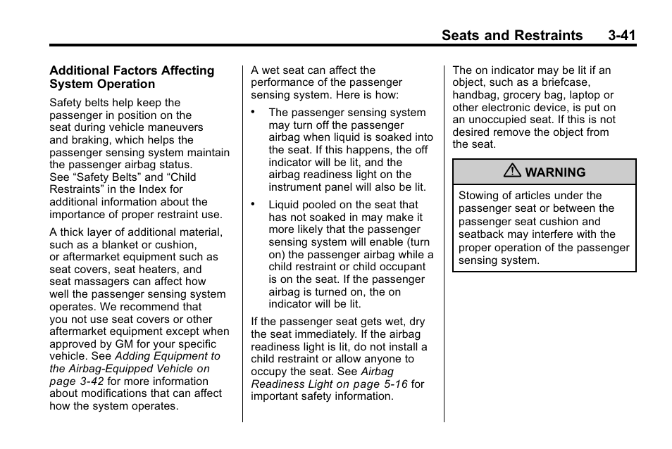 Seats and restraints 3-41 | Buick 2010 Enclave User Manual | Page 91 / 440