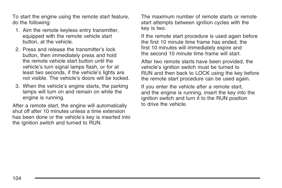 Buick 2007 Terraza User Manual | Page 104 / 562