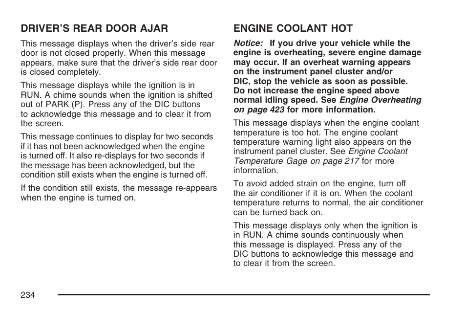 Buick 2007 Terraza User Manual | Page 234 / 562