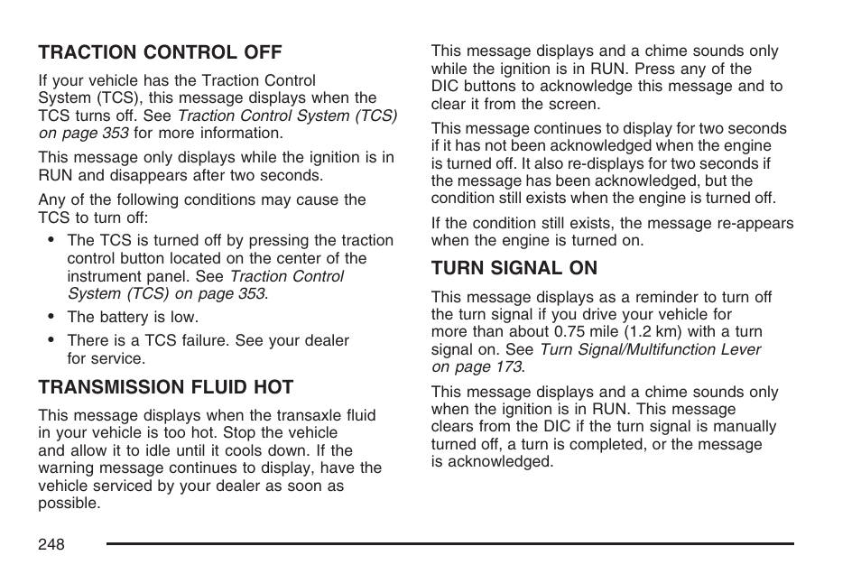 Buick 2007 Terraza User Manual | Page 248 / 562