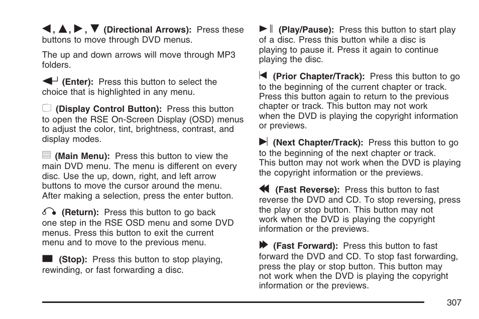 Buick 2007 Terraza User Manual | Page 307 / 562