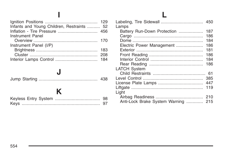 Buick 2007 Terraza User Manual | Page 554 / 562