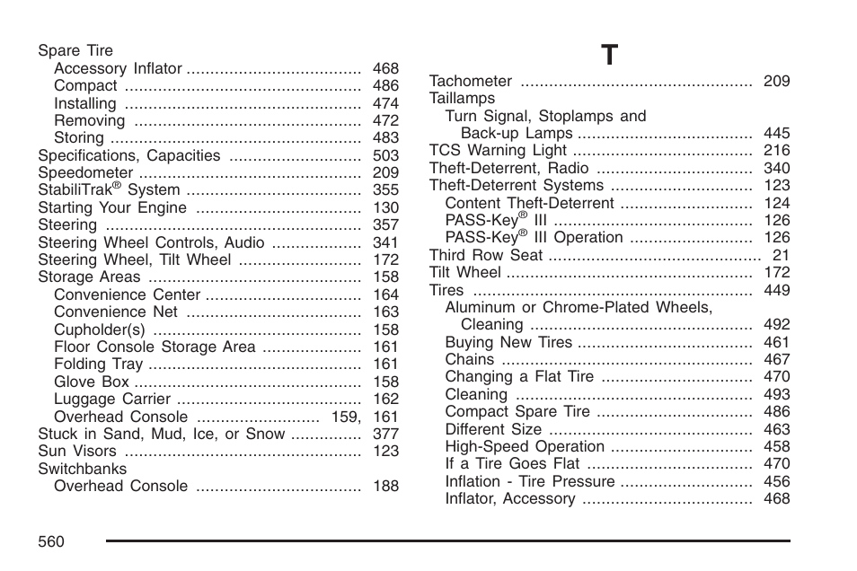 Buick 2007 Terraza User Manual | Page 560 / 562