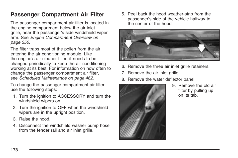 Passenger compartment air filter | Buick 2007 LaCrosse User Manual | Page 178 / 512