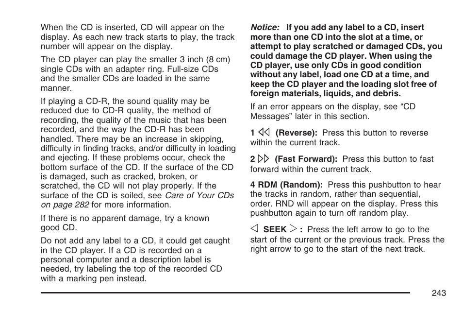 Buick 2007 LaCrosse User Manual | Page 243 / 512