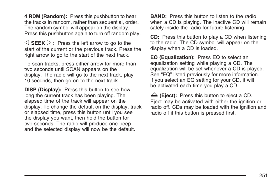 Buick 2007 LaCrosse User Manual | Page 251 / 512