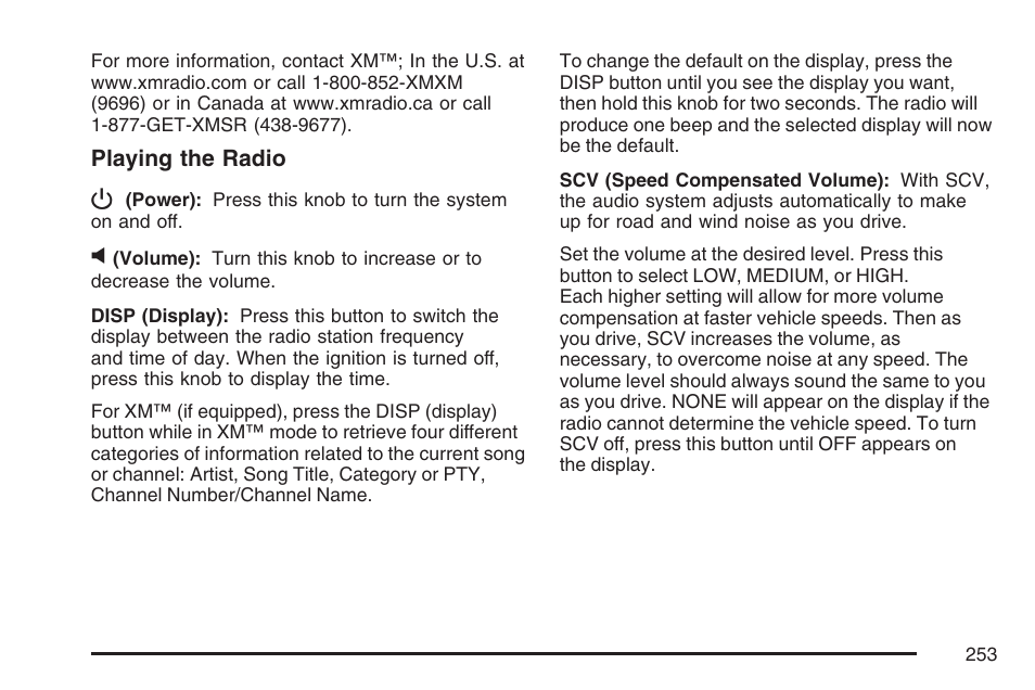 Buick 2007 LaCrosse User Manual | Page 253 / 512