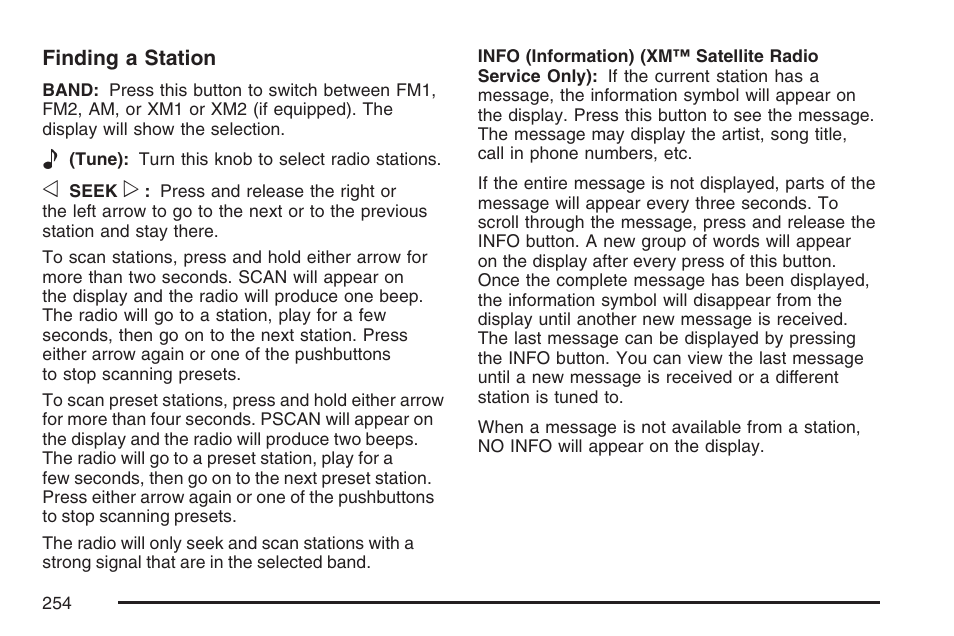 Buick 2007 LaCrosse User Manual | Page 254 / 512
