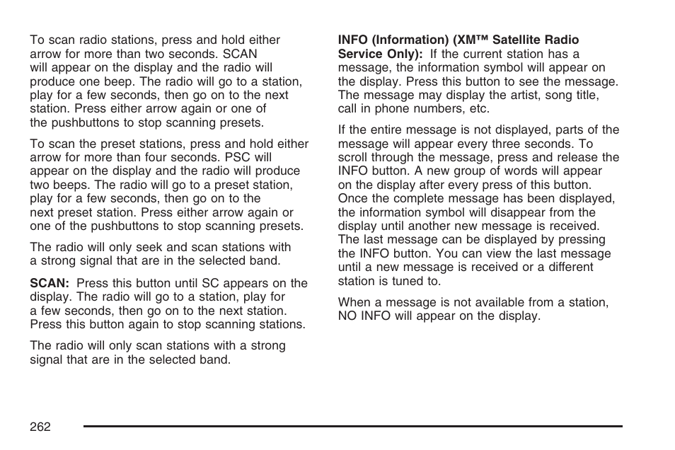 Buick 2007 LaCrosse User Manual | Page 262 / 512